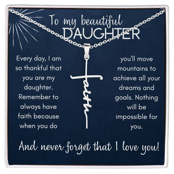 Faith Cross Necklace - Beautiful Daughter