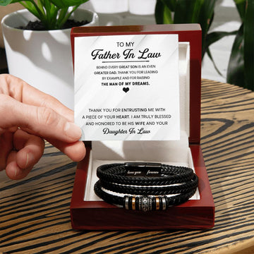 Father In Law - Raising The Man Forever Bracelet