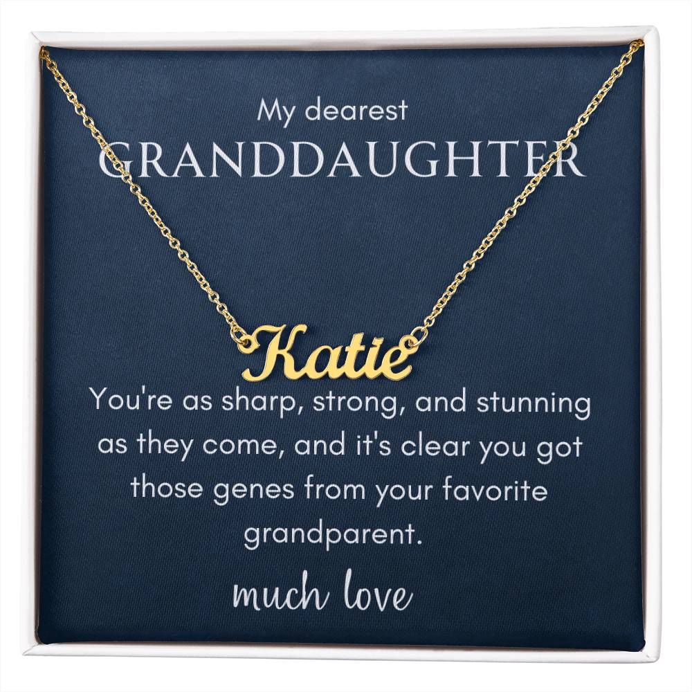 Favorite Name Necklace - 18k Yellow Gold Finish / Standard