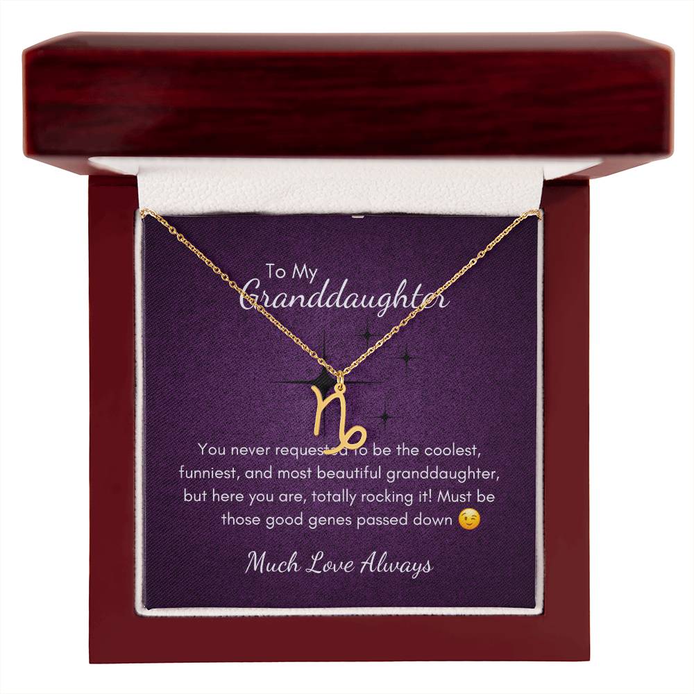 Good Genes Zodiac Necklace - Gold Finish / Luxury Box