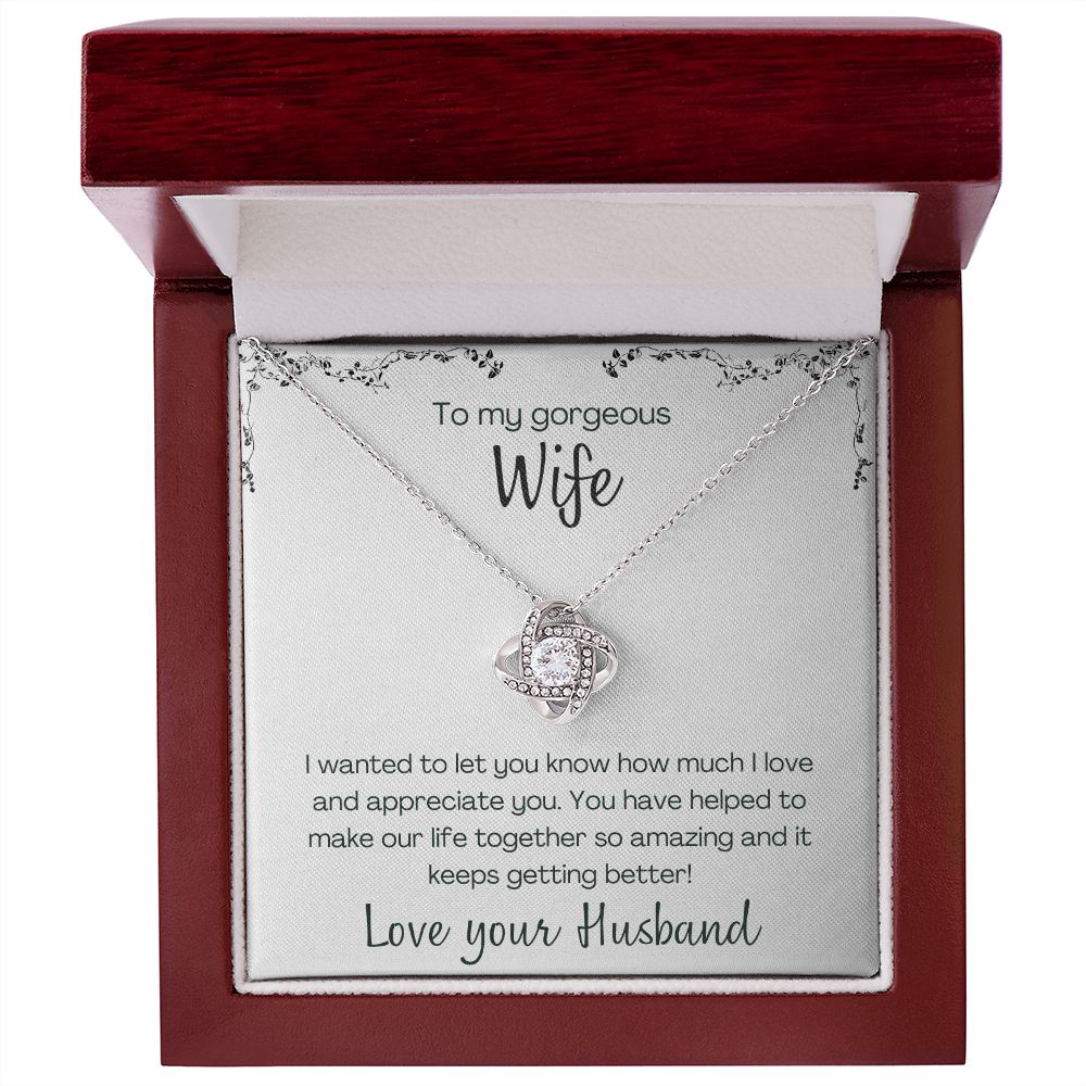 Gorgeous Wife - 14K White Gold Finish / Luxury Box Jewelry