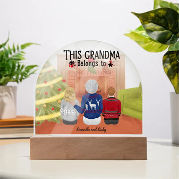 Grandfamily Christmas Dome Plaque