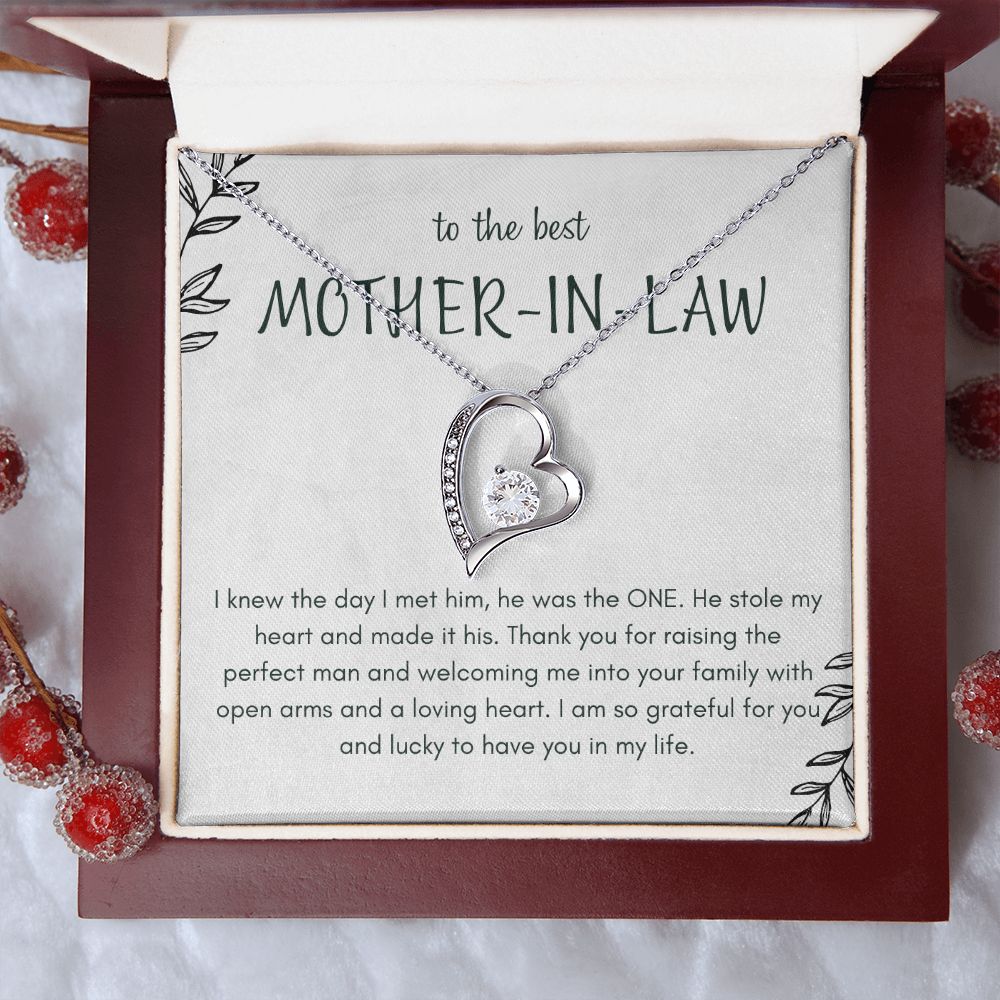 Grateful Mother - in - Law - 14k White Gold Finish / Luxury