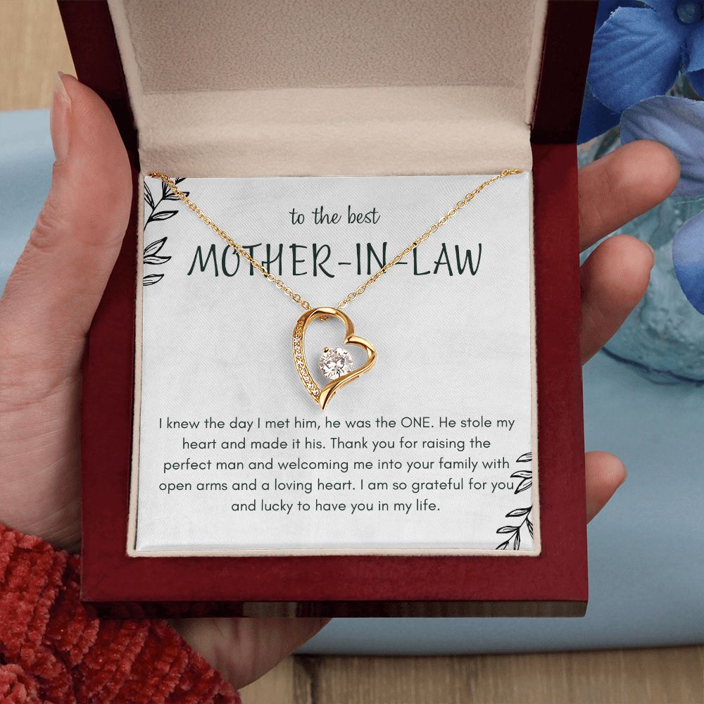 Grateful Mother - in - Law - 18k Yellow Gold Finish
