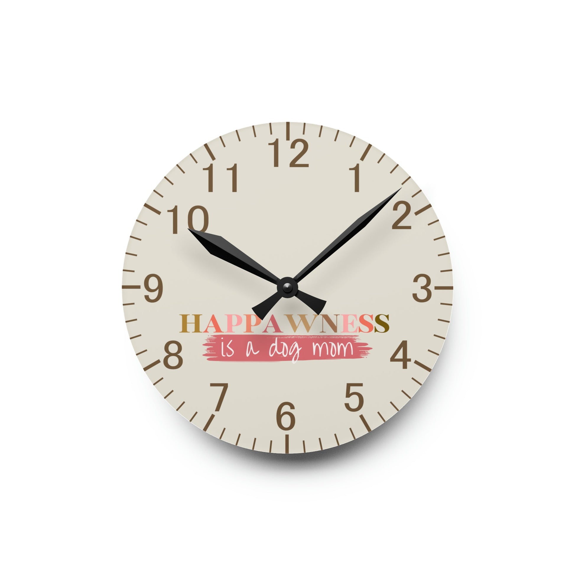 HapPAWness Wall Clock - 8’’ × (Round) Home Decor