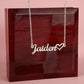 Heart Name Necklace - Polished Stainless Steel / Luxury Box