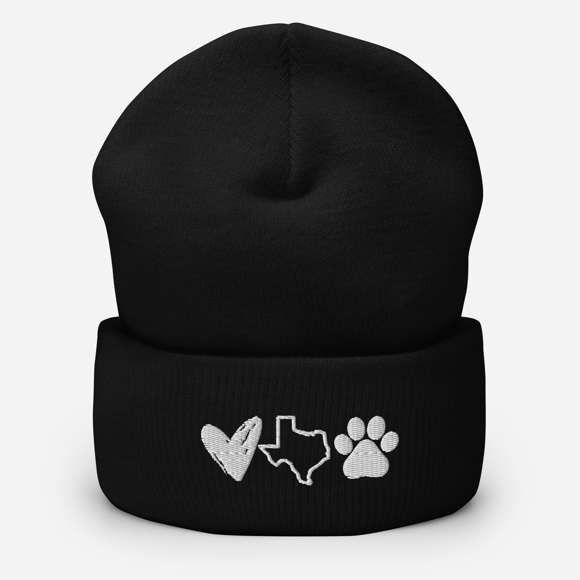 Heart Texas Paw Beanie - Black