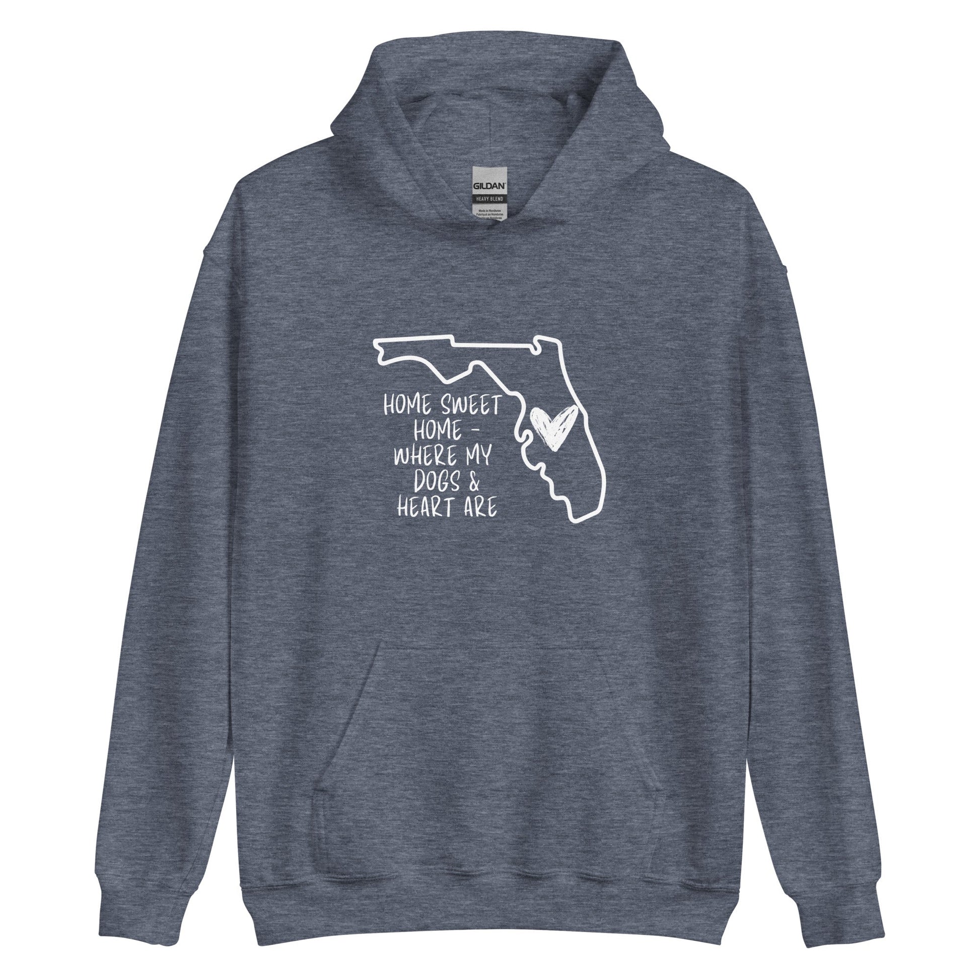 Home Sweet - Florida Hoodie Heather Sport Dark Navy / S
