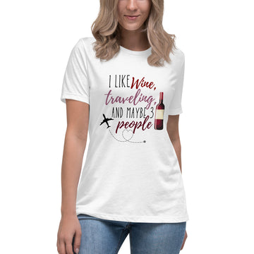 I Like Wine T - Shirt - White / S
