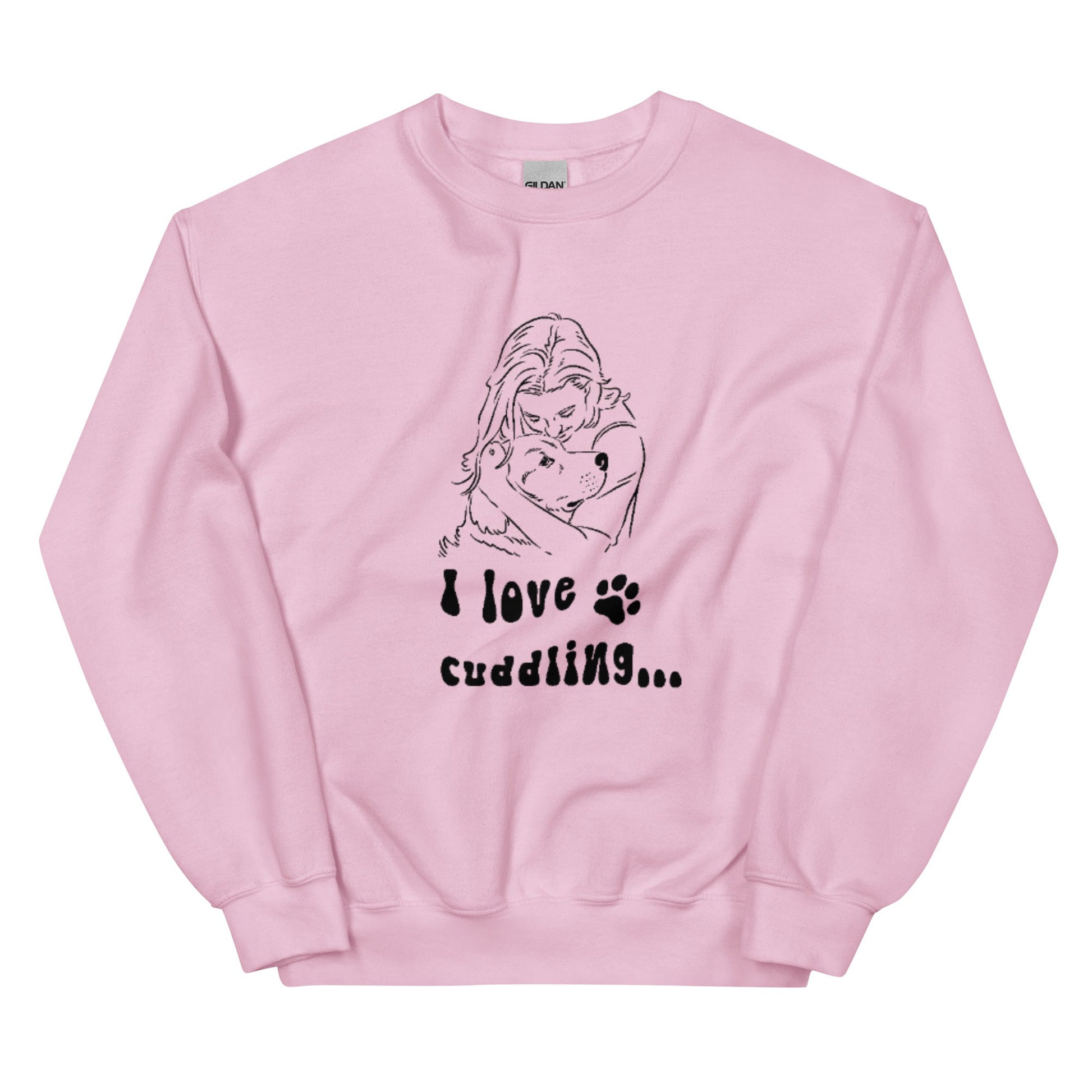 I Love Cuddling Sweatshirt - Light Pink / S