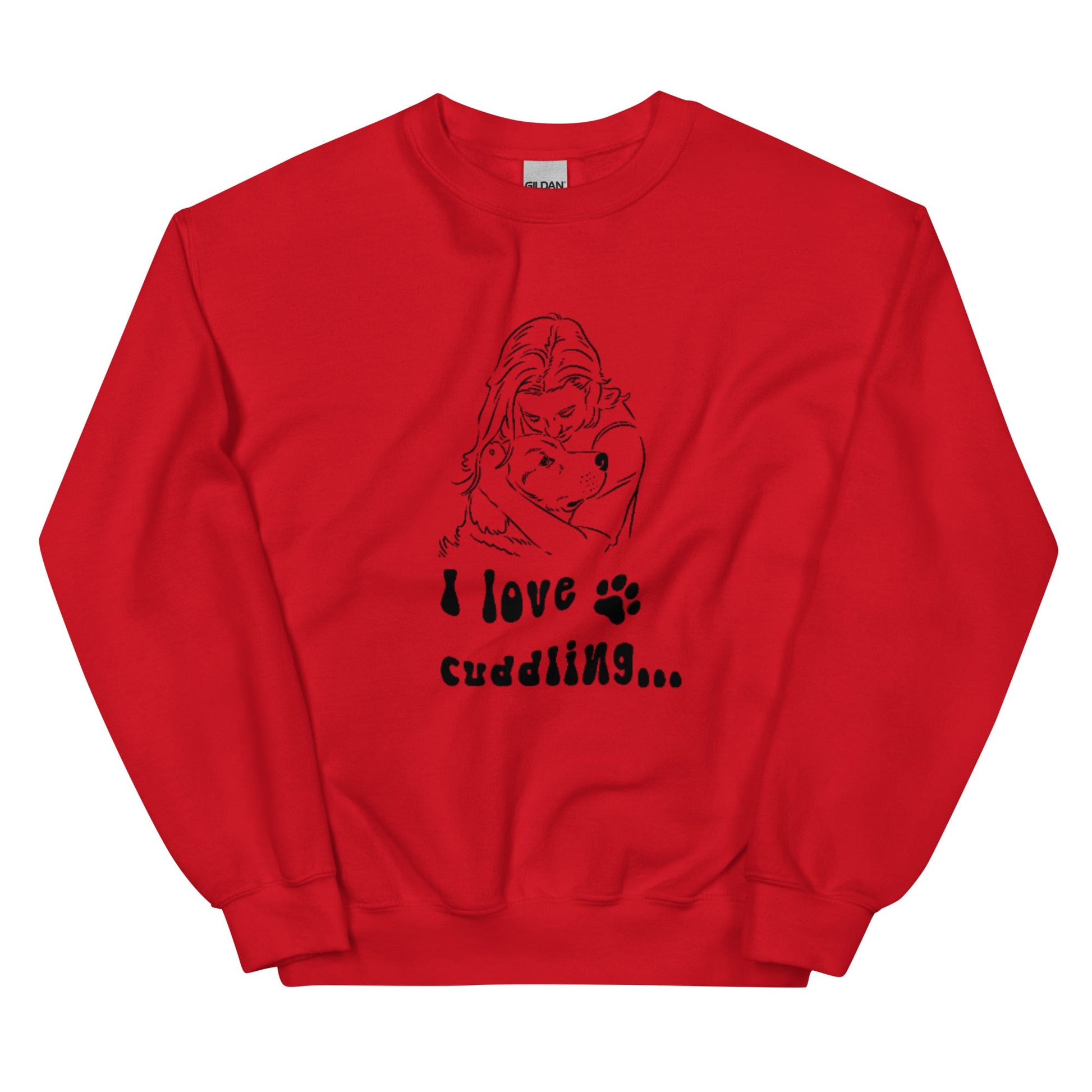 I Love Cuddling Sweatshirt - Red / S