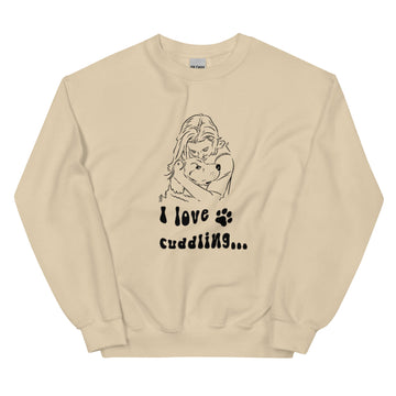 I Love Cuddling Sweatshirt - Sand / S