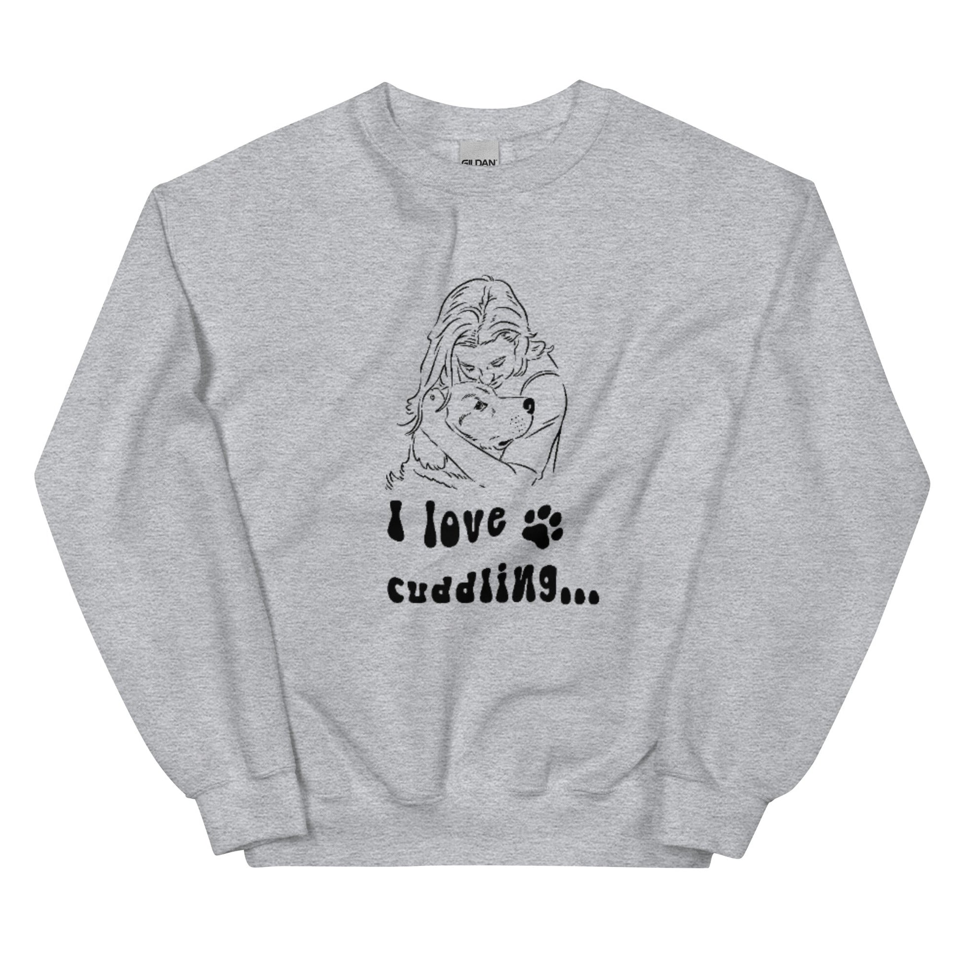I Love Cuddling Sweatshirt - Sport Grey / S