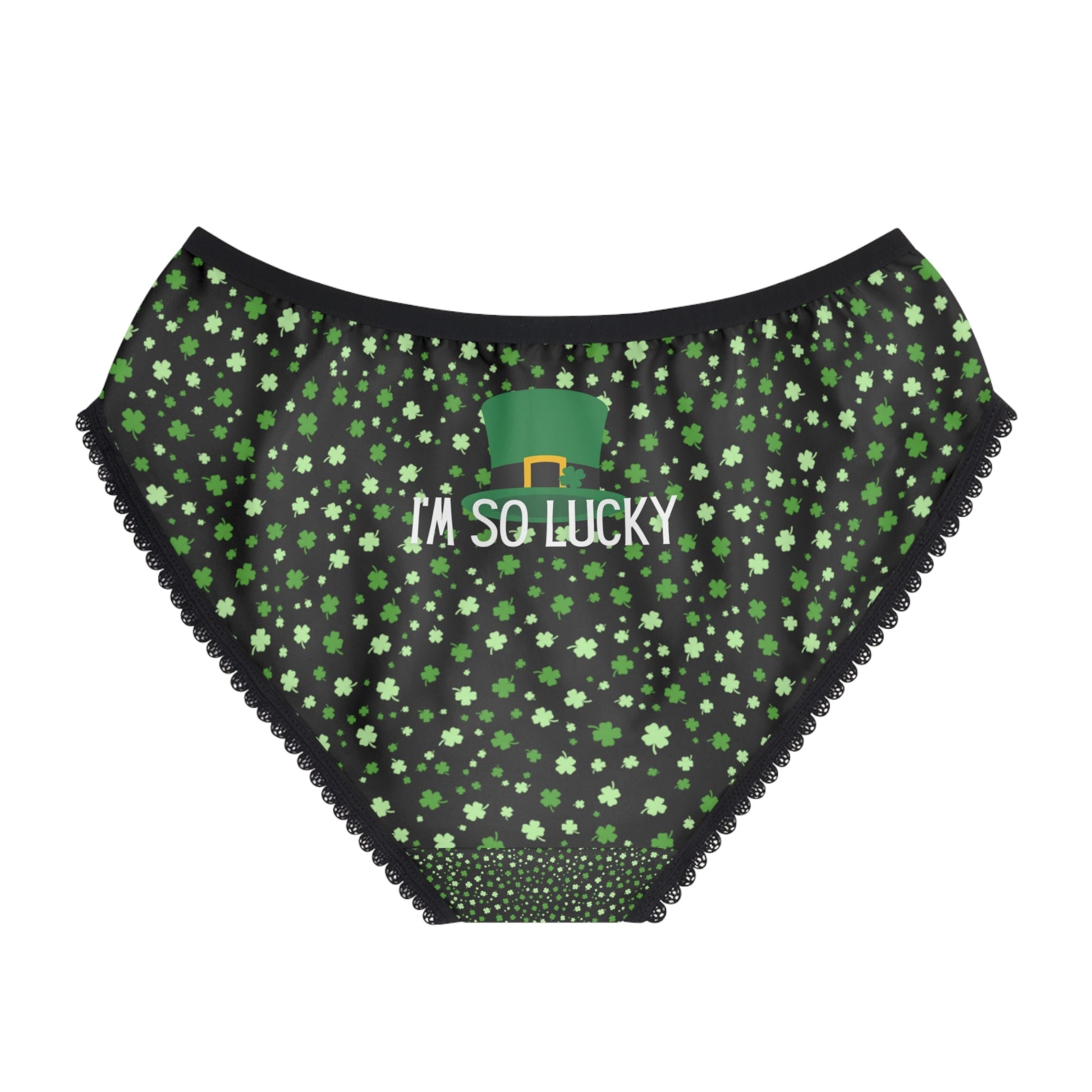 I’m So Lucky Undies - XS / Black stitching All Over Prints