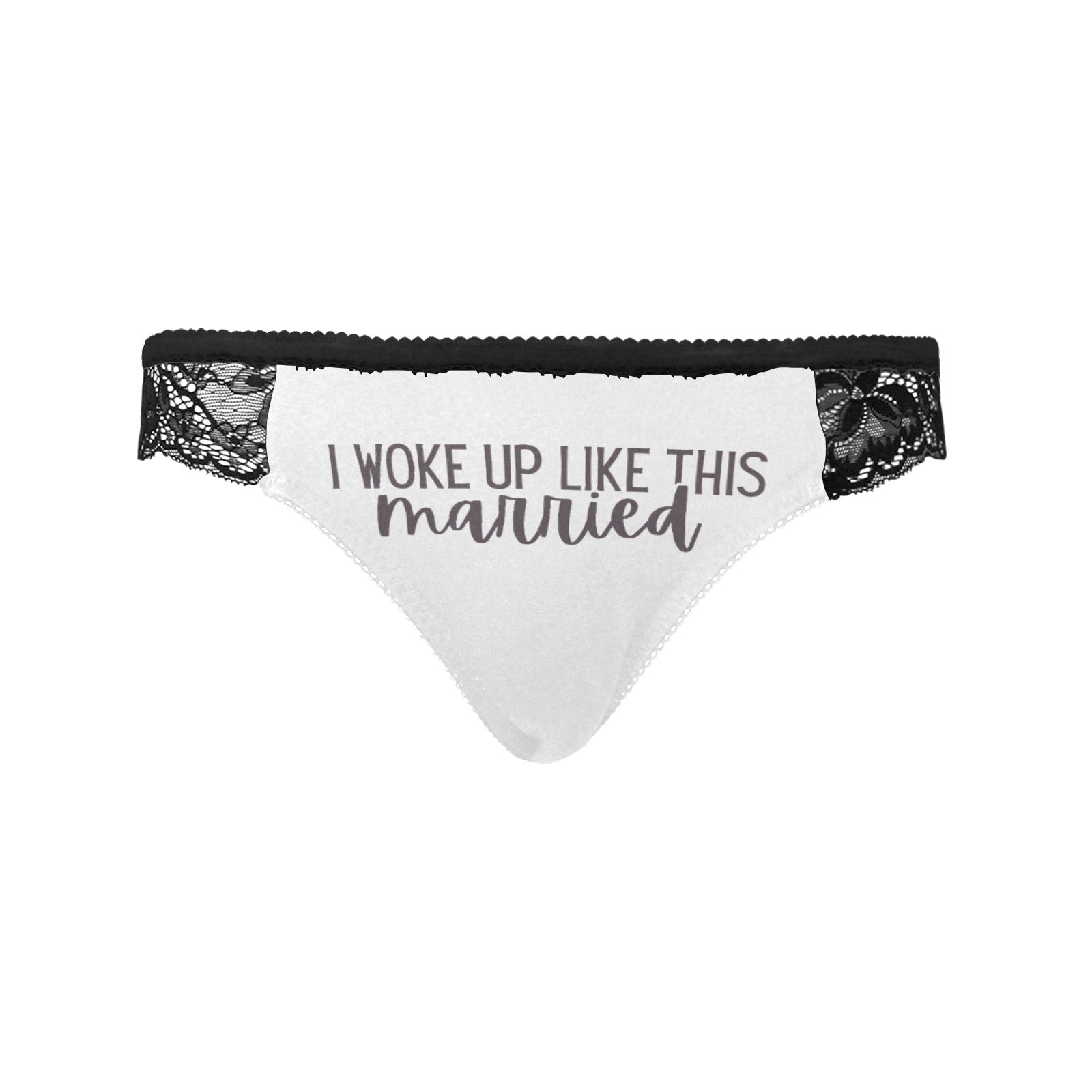 I Woke Up Married Lace Undies - Black / XS