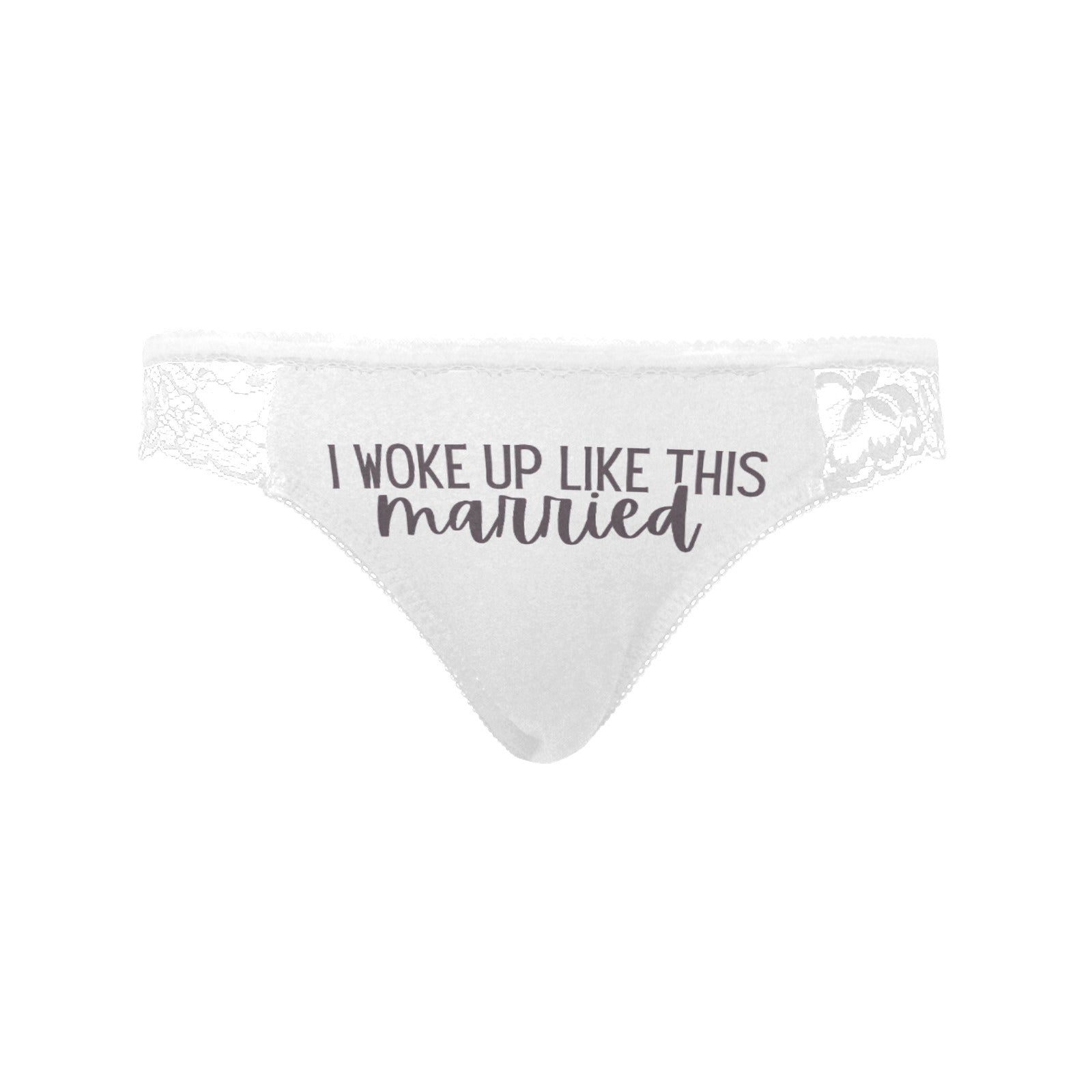 I Woke Up Married Lace Undies - White / XS