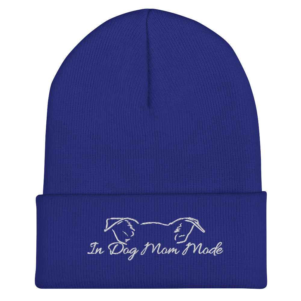 In Dog Mom Mode Cuffed Beanie - Royal
