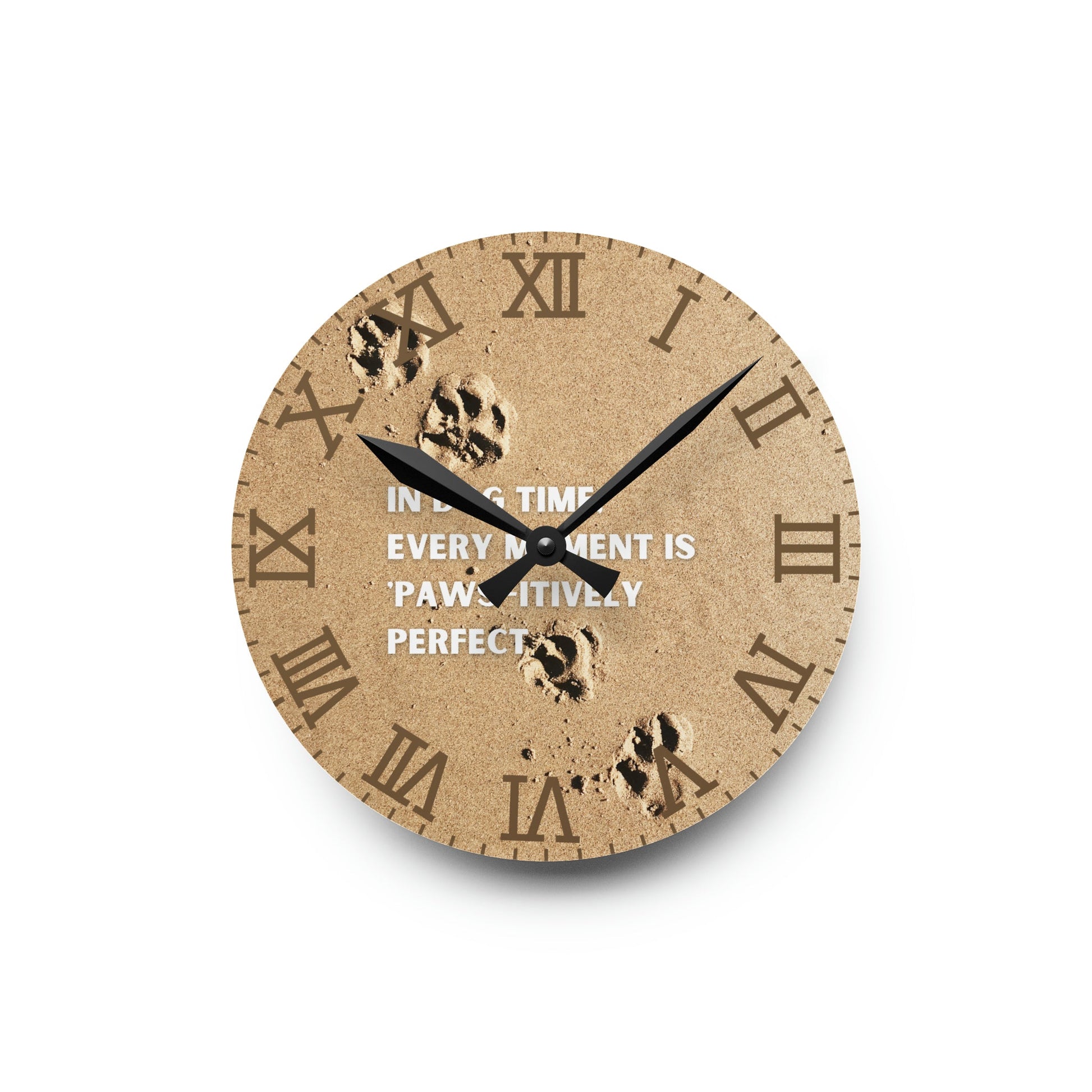 In Dog Time Wall Clock - 8’’ × (Round) Home Decor