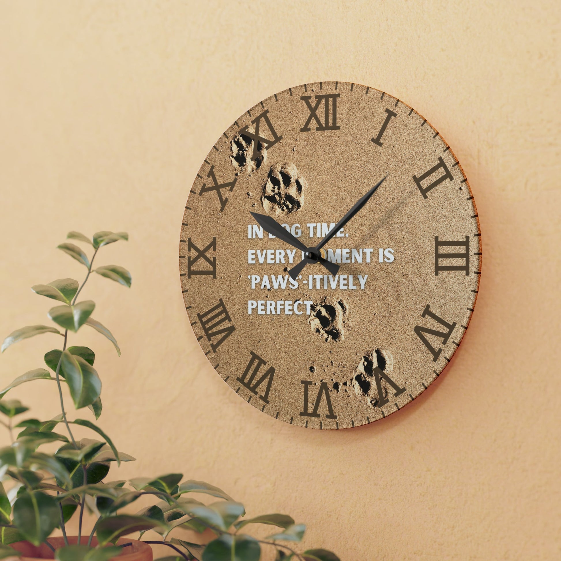 In Dog Time Wall Clock - Home Decor