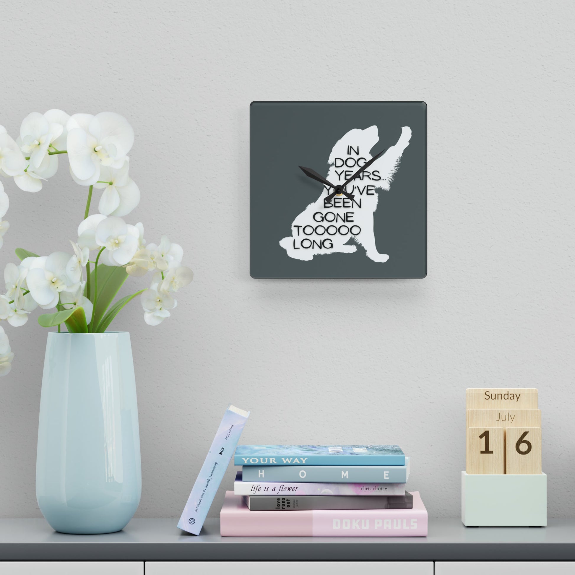In Dog Years Wall Clock - 10.75’’ × (Square) Home Decor