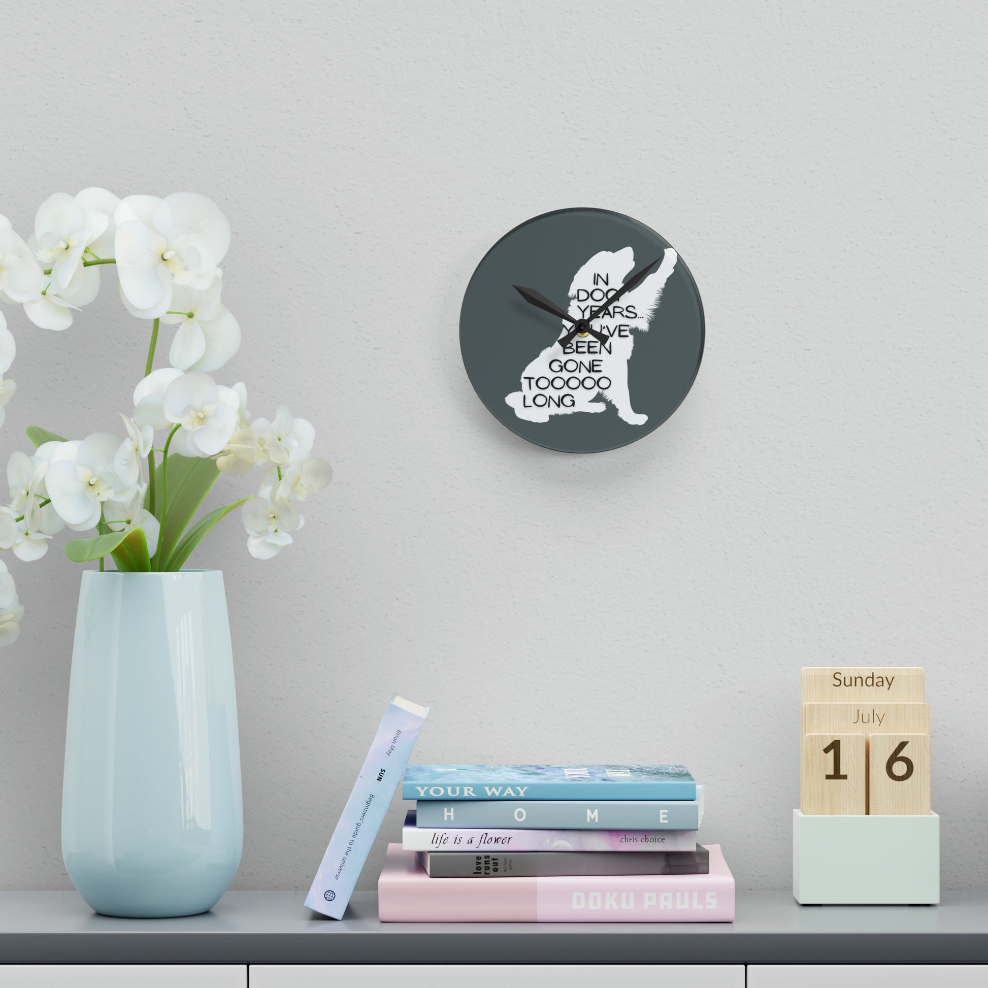 In Dog Years Wall Clock - 8’’ × (Round) Home Decor