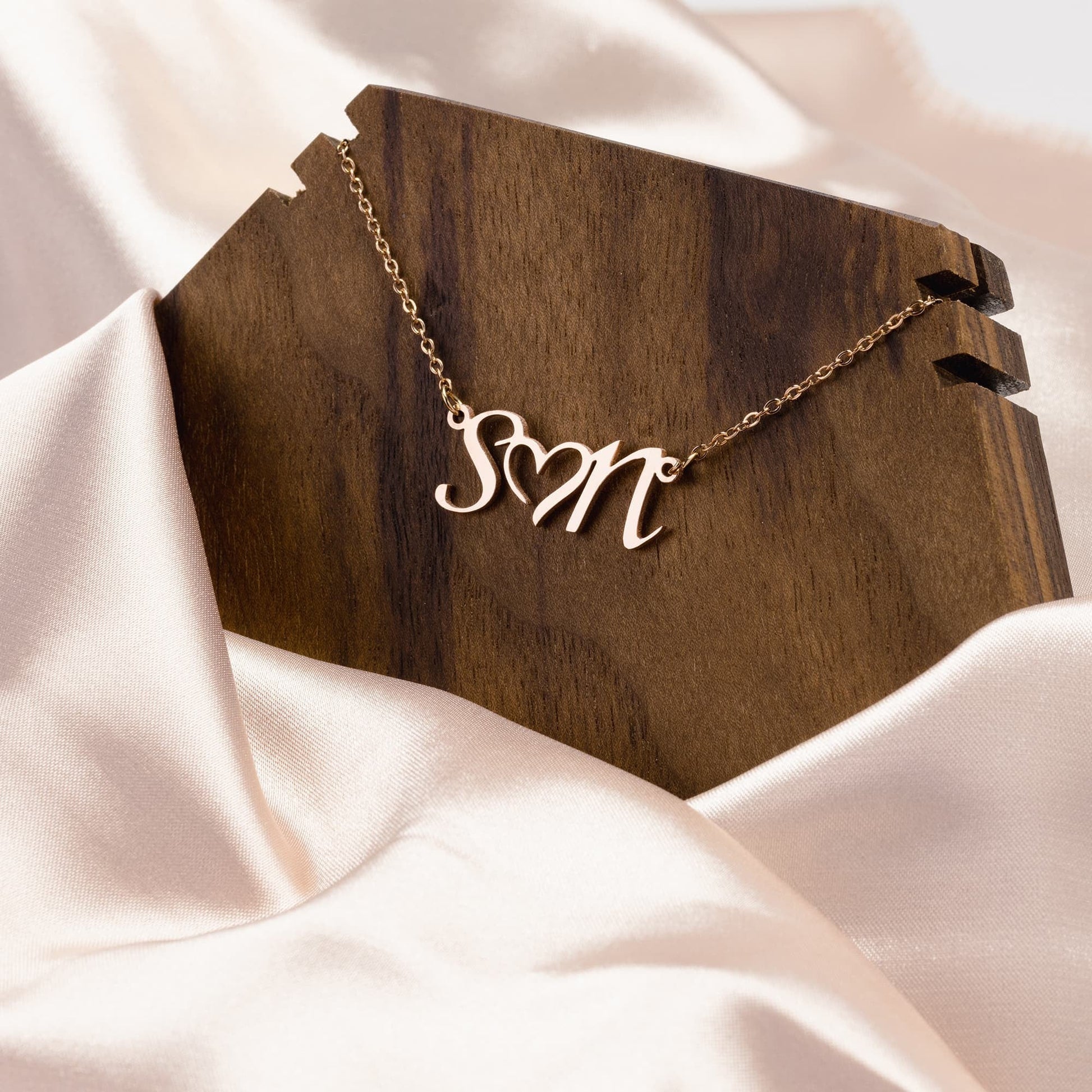 Initial Heart Necklace - Jewelry