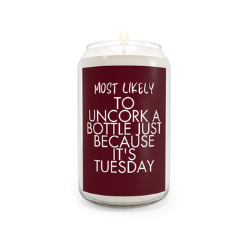 It's Tuesday Wine Candle