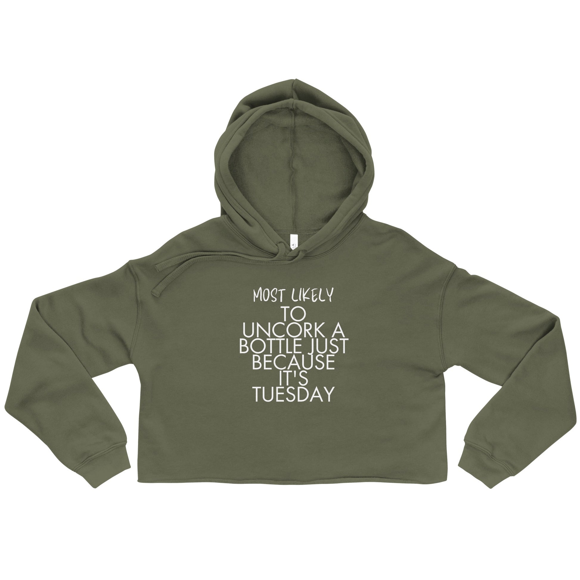 It’s Tuesday Wine Hoodie - Military Green / S