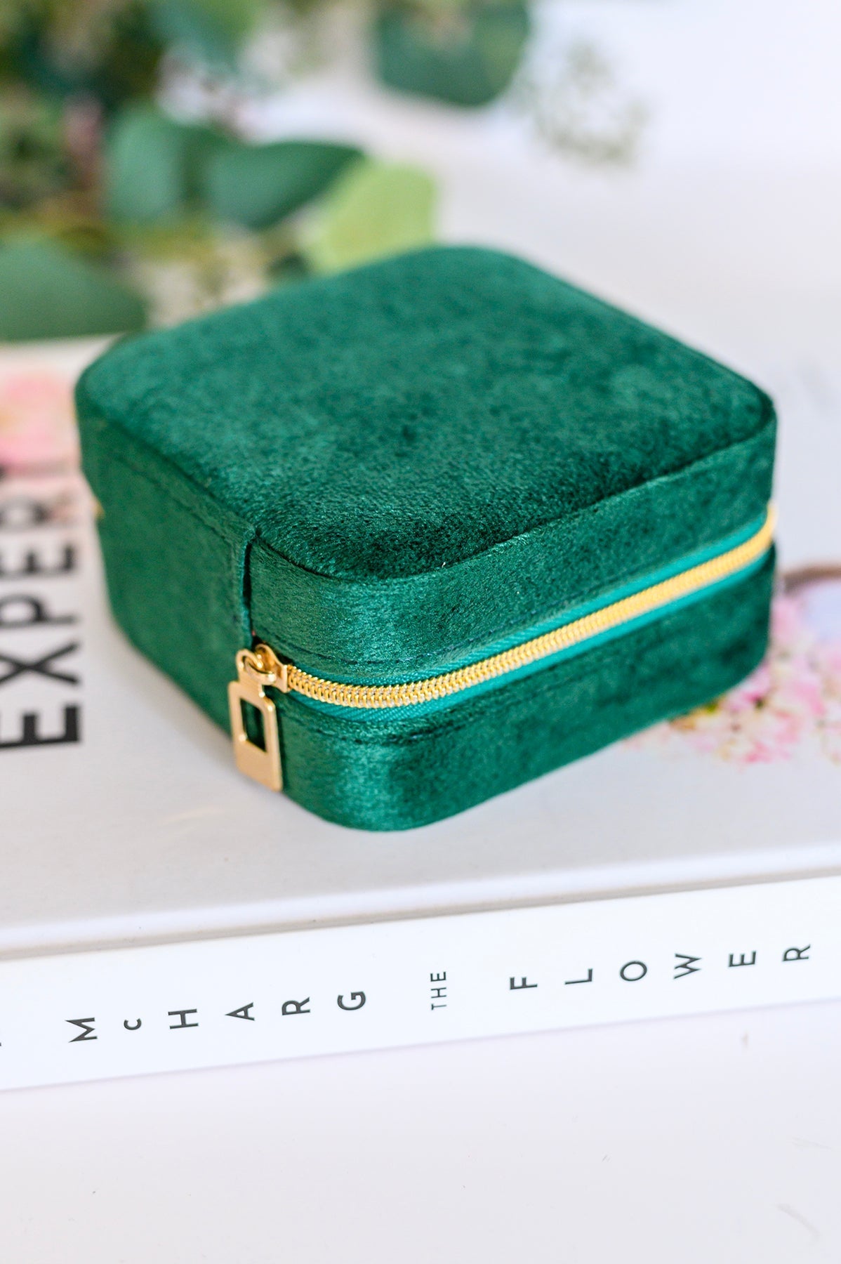 Kept and Carried Velvet Jewlery Box in Green - OS Womens