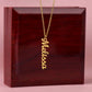 Let’s Get Vertical Name Necklace - 18k Yellow Gold Finish