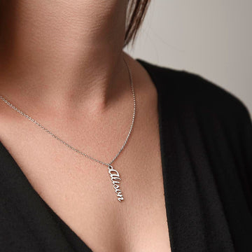 Let's Get Vertical Name Necklace