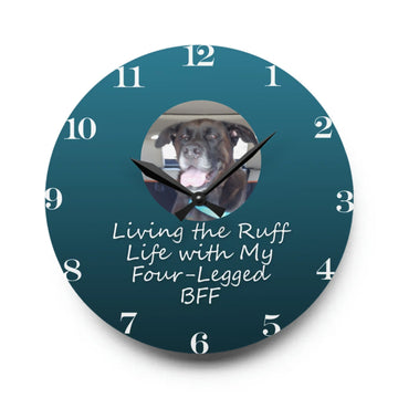 Living the Ruff Life Wall Clock