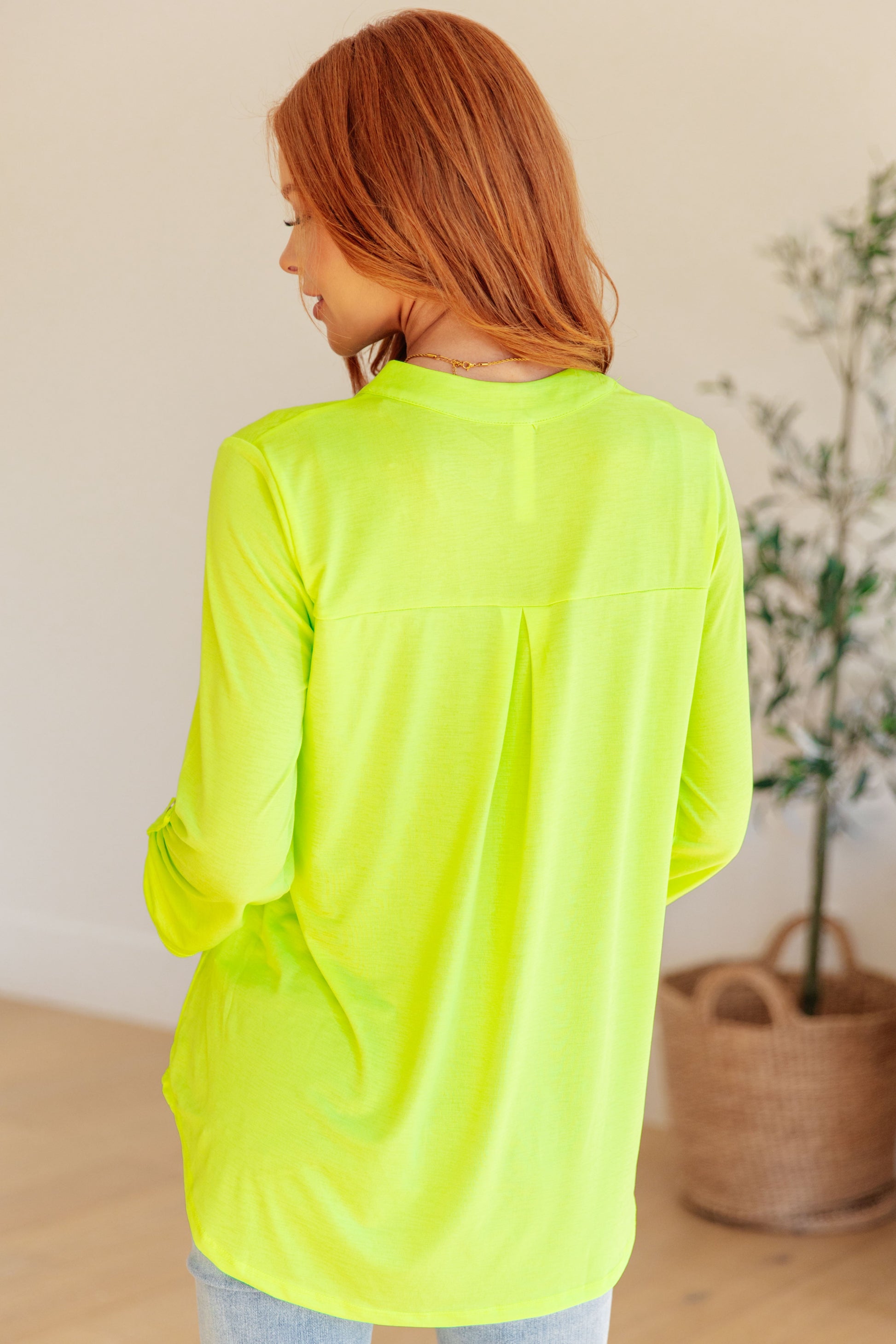 Lizzy Top in Neon Green - Womens