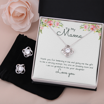 Love Knot for Mama Necklace & Earring Set
