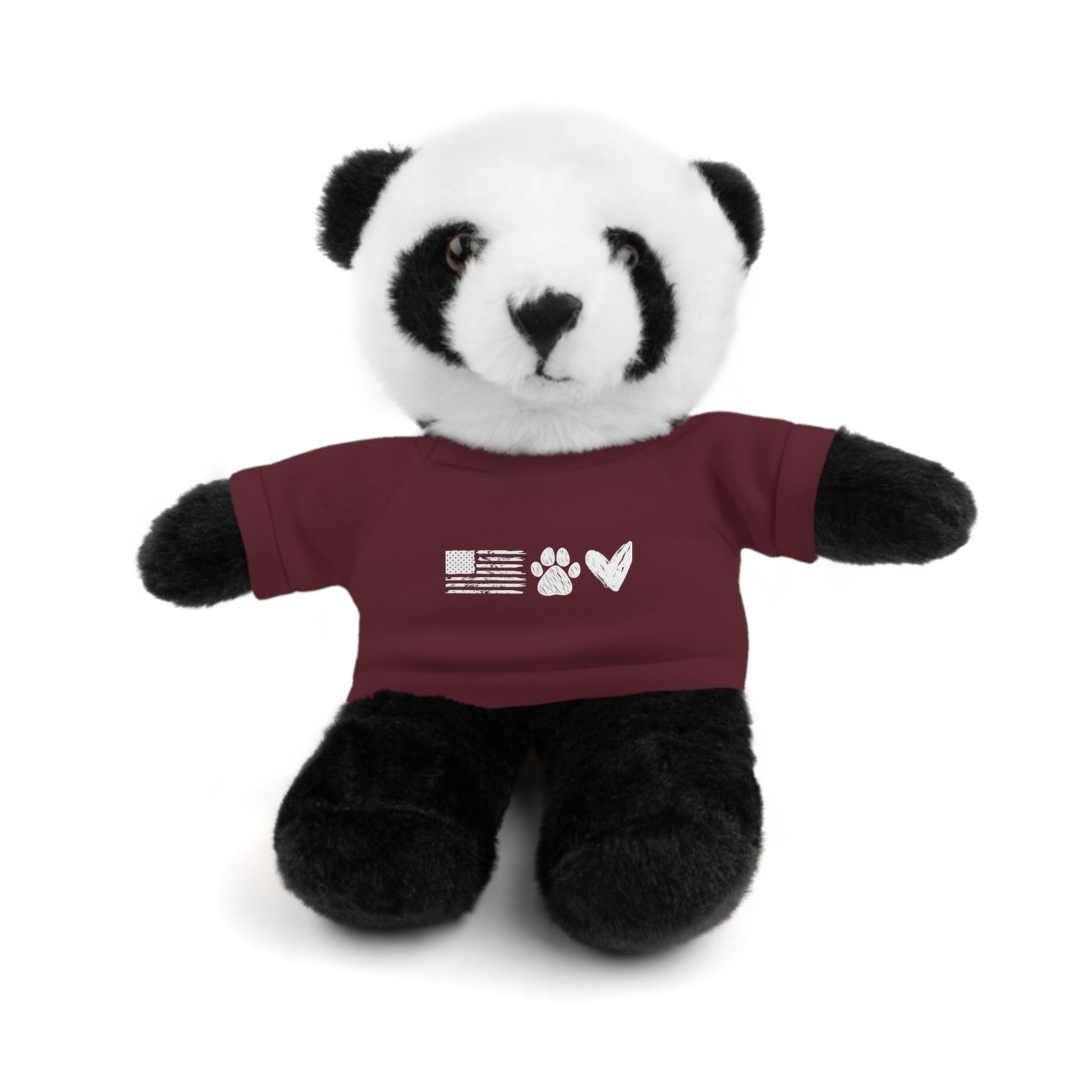 Love USA Stuffed Animals - Maroon / Panda 8’ Accessories