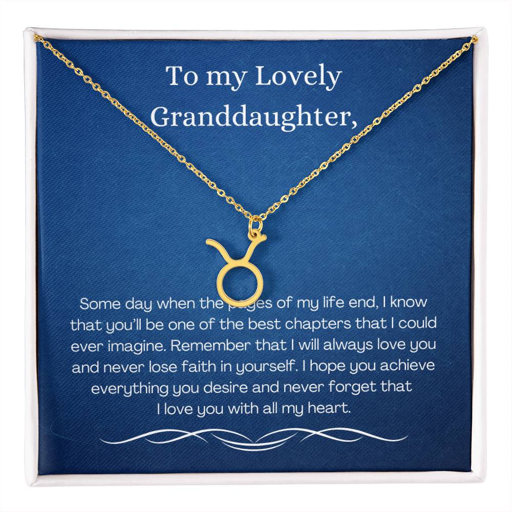 Lovely Granddaughter Zodiac Necklace - Jewelry