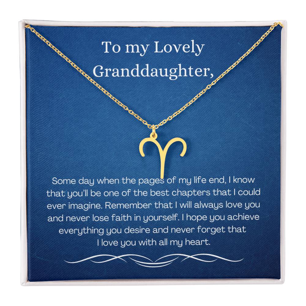 Lovely Granddaughter Zodiac Necklace - Jewelry