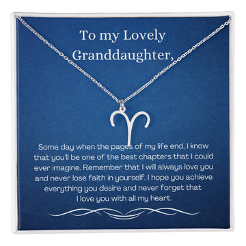 Lovely Granddaughter Zodiac Necklace