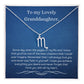 Lovely Granddaughter Zodiac Necklace - Polished Stainless