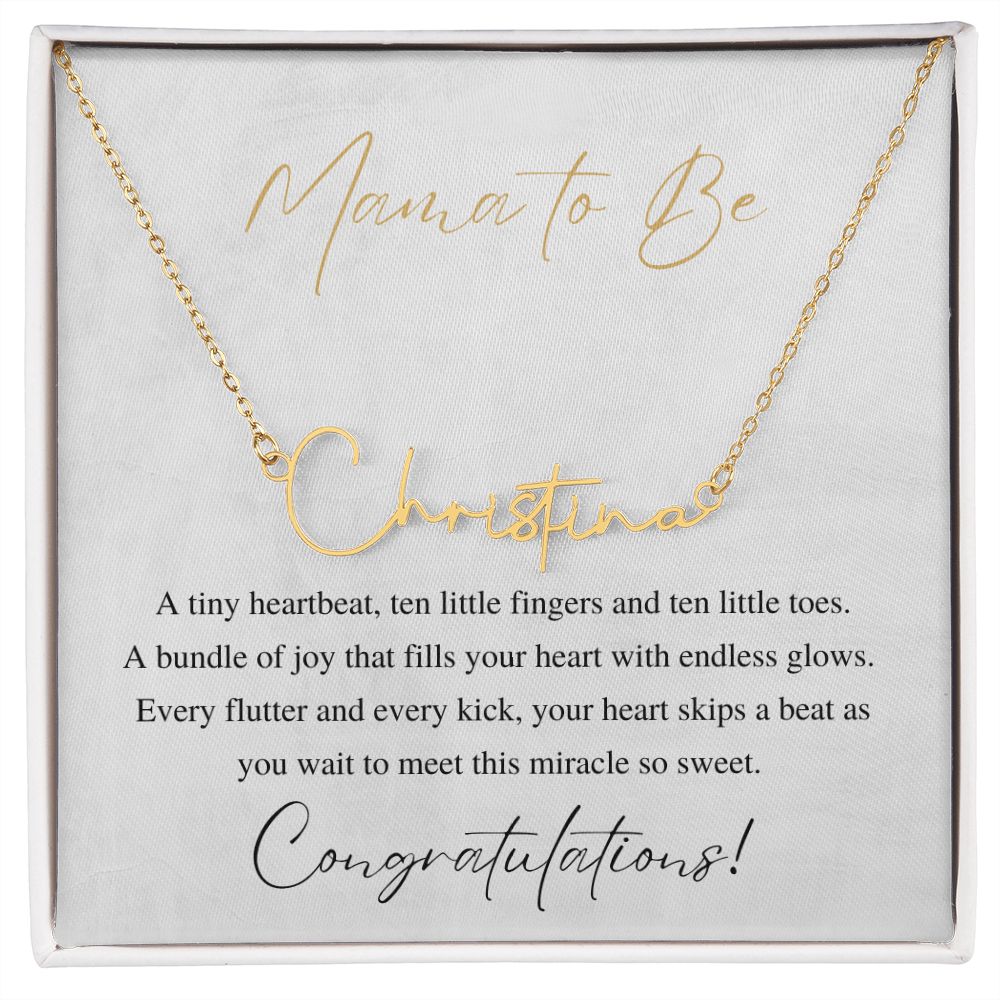 Mama To Be - Miracle So Sweet Gold Finish Over Stainless