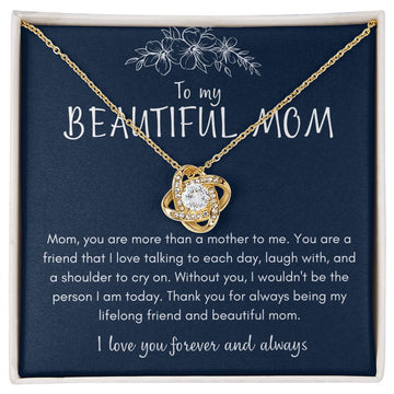 Mom- My Friend, Love Knot Necklace