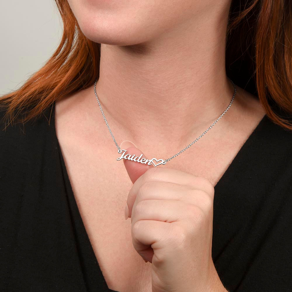 Mom - My Friend Personalized Heart Necklace - Jewelry