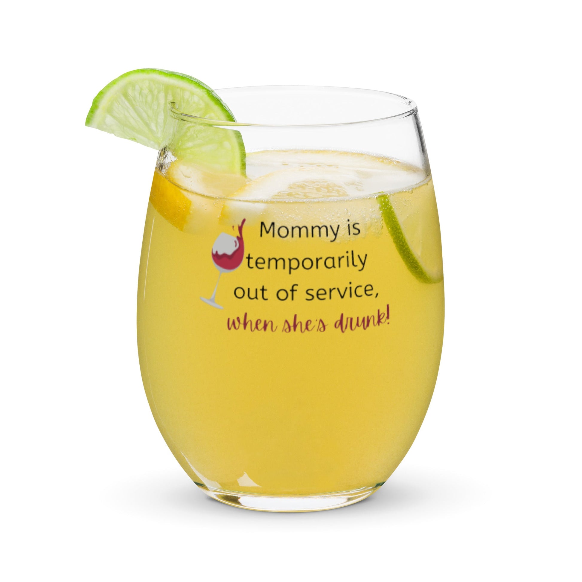 Mom's Out Wine Glass - GetGifts