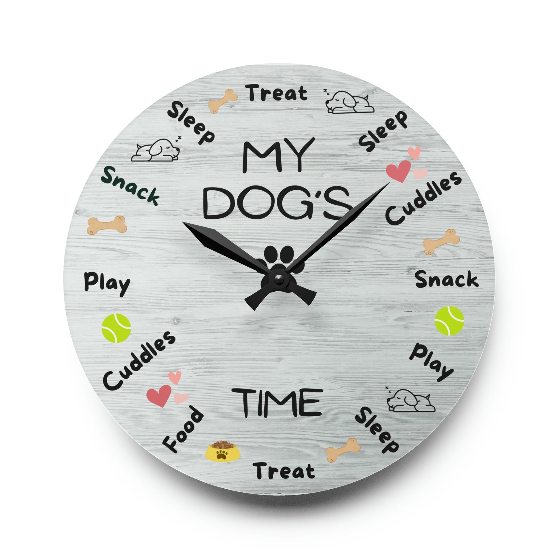 My Dog’s Time Wall Clock - 10.75’’ × (Round) Home Decor