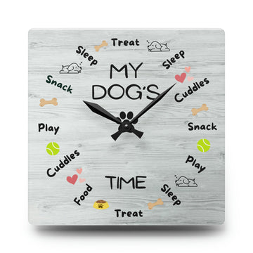 My Dog’s Time Wall Clock - 10.75’’ × (Square) Home Decor