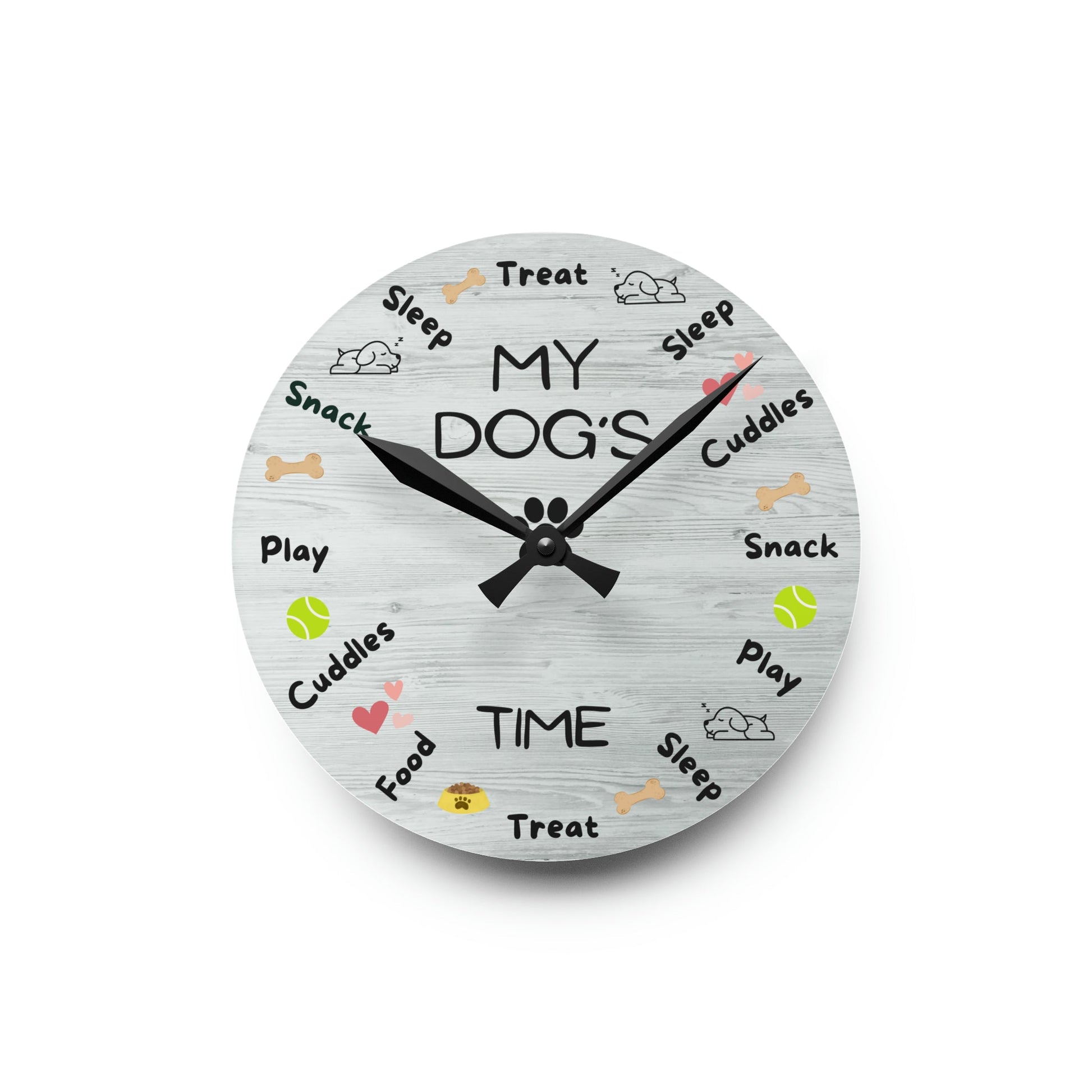 My Dog’s Time Wall Clock - 8’’ × (Round) Home Decor