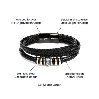 My Man - My Heart Life Forever Bracelet - Two Tone Box