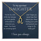 My Spirited Daughter Zodiac Necklace - Gold Finish