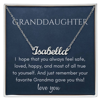 Name Necklace from Favorite Grandma - Polished Stainless
