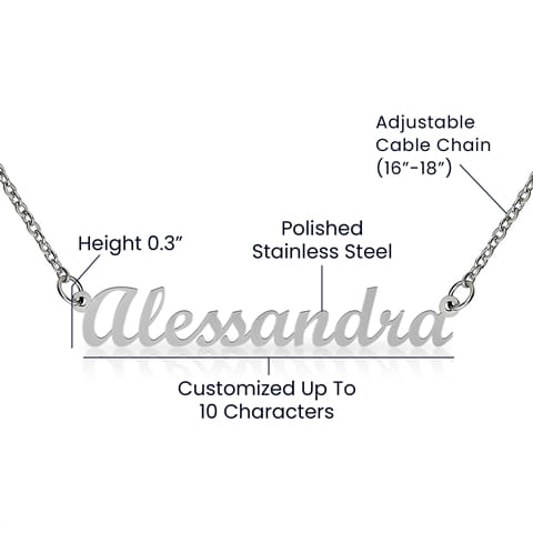 To Daughter - Close Heart Name Necklace